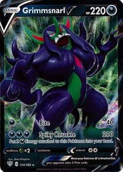 Darkness Ablaze - Grimmsnarl V - 114/189 Darkness Ablaze - Grimmsnarl V - 114/189