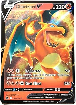 Pokemon - Crown Zenith - Charizard V 018/159 Pokemon - Crown Zenith - Charizard V 018/159
